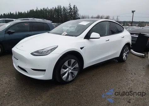 2020 Tesla Model Y Long Range Dual Motor All-Wheel Drive z USA, uszkodzony, nr VIN 5YJYGDEE4LF055566